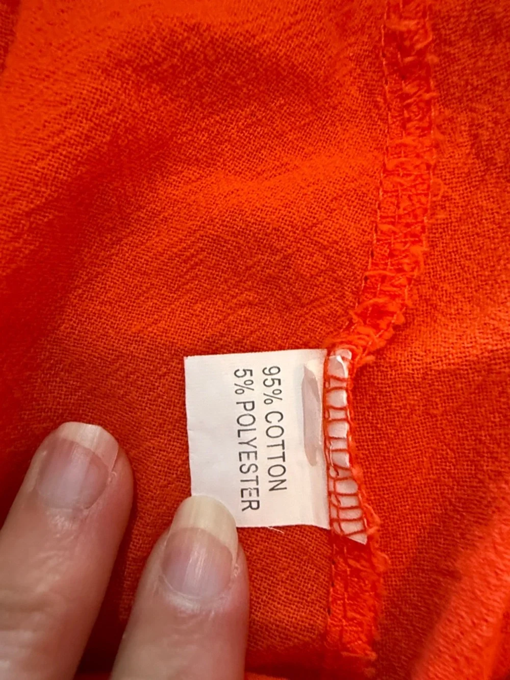 Bright Orange Button-Trim Capris with Drawstring - Picture 5 of 6